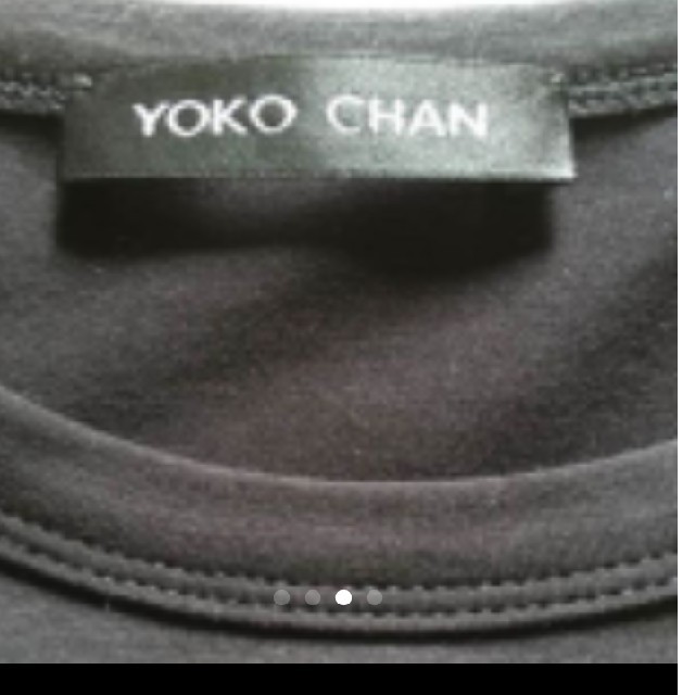 YOKO CHAN バックギャザーカットソーブラック YOKO CHAN バックギャザーカットソーブラック