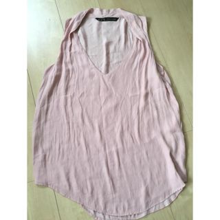 ザラ(ZARA)のザラ basic スモーキーピンク シャツ(Tシャツ(半袖/袖なし))