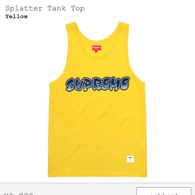 メンズsupreme tanktop s size