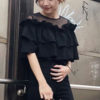 アメリヴィンテージ(Ameri VINTAGE)のアメリヴィンテージ ☆ UNDULATE SHEER TOP(シャツ/ブラウス(半袖/袖なし))