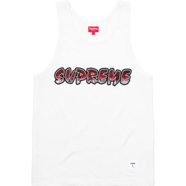 supreme splatter tank top white L