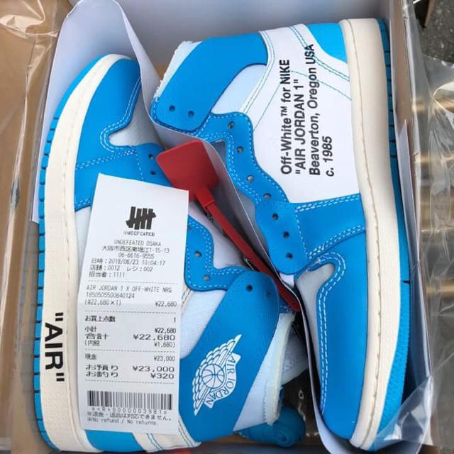 Nike Air Jordan 1 x Off-white 27cm Nike Air Jordan 1 x Off-white 27cm