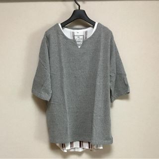 イッカ(ikka)の【ikka】キーネックビッグTEE×マルチストライプタンクトップセット(Tシャツ/カットソー(半袖/袖なし))