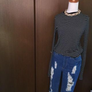 ザラ(ZARA)のZARA ボーダートップス(Tシャツ(長袖/七分))