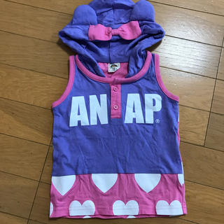 アナップキッズ(ANAP Kids)の90 アナップ フード付きノースリーブ(Tシャツ/カットソー)