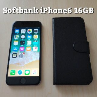 アイフォーン(iPhone)のSoftbank iPhone6 16GB スペースグレー 訳あり(スマートフォン本体)