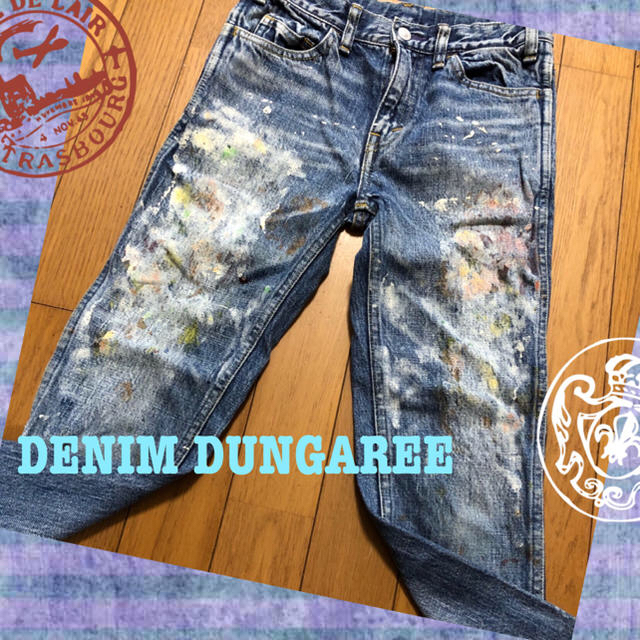 DENIM DUNGAREE(デニムダンガリー)の<abuu29様専用ページ>デニムアンドダンガリー ペイントデニム キッズ/ベビー/マタニティのキッズ服男の子用(90cm~)(パンツ/スパッツ)の商品写真