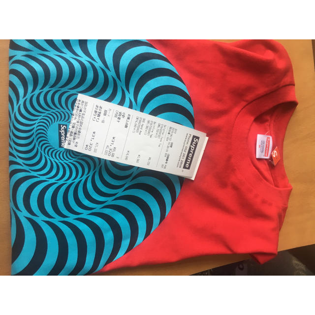 supreme spitfire classic swirl tee赤m red