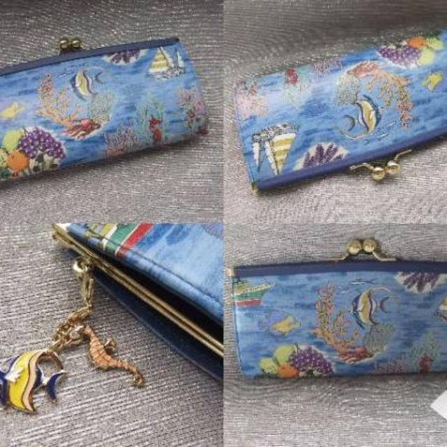 はゴールド 新品◇ケイタマルヤマ◇グラマラスビーチがま口長財布