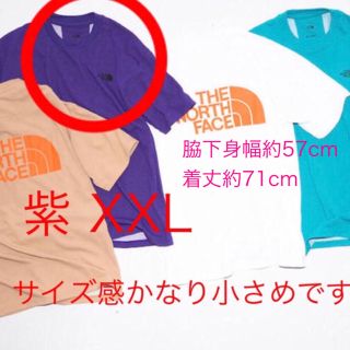 ザノースフェイス(THE NORTH FACE)のthe north face beams コラボ  ノースフェイス 紫 XXL(Tシャツ/カットソー(半袖/袖なし))