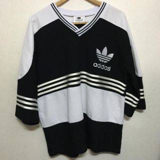 アディダス(adidas)のアディダス ヴィンテージ adidas  シャツ ビッグロゴ 激レア ハイク(Tシャツ/カットソー(半袖/袖なし))