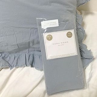 ザラホーム(ZARA HOME)の新品 ZARA HOME フリル付き枕カバー ザラホーム クッションカバー(クッションカバー)