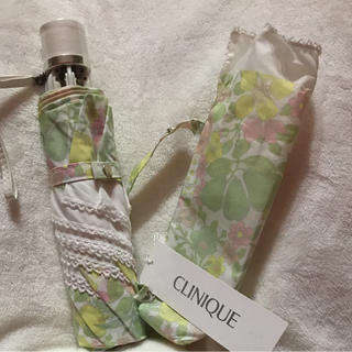 クリニーク(CLINIQUE)のCLINIQUE 晴雨兼用折り畳み傘 非売品 未使用 紫外線防止加工有(傘)