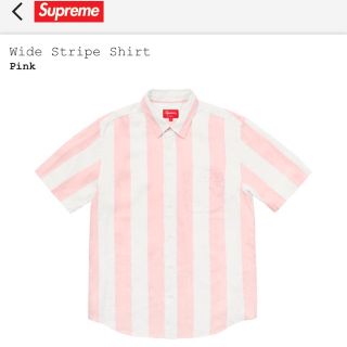 シュプリーム(Supreme)のXL supreme  wide stripe shirt ピンク(シャツ)