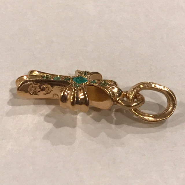 Chrome Hearts(クロムハーツ)のクロムハーツ　２２ｋ ベビーファットエメラルド メンズのアクセサリー(ブレスレット)の商品写真