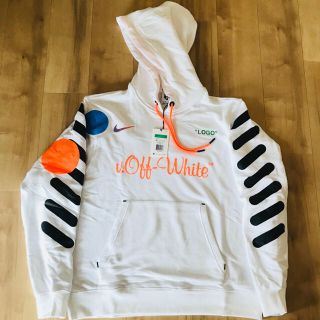 オフホワイト(OFF-WHITE)の×ナイキ サイズXL  ホワイト(パーカー)