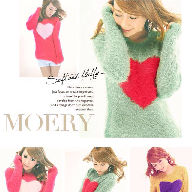 MOERY(モエリー)のハート♡ニット レディースのトップス(ニット/セーター)の商品写真