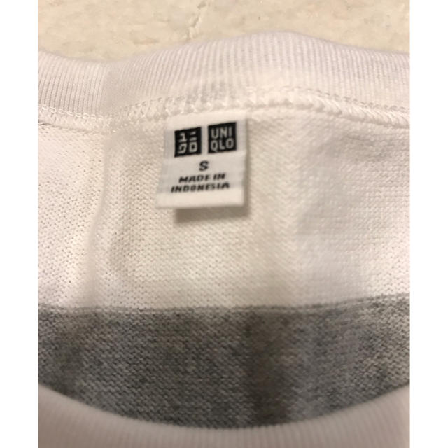 UNIQLO(ユニクロ)のユニクロ ボーダーカットソー 長袖 メンズSサイズ メンズのトップス(Tシャツ/カットソー(七分/長袖))の商品写真