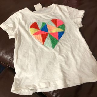 ザラキッズ(ZARA KIDS)の【zara baby】ハート刺繍Tシャツ(Tシャツ/カットソー)