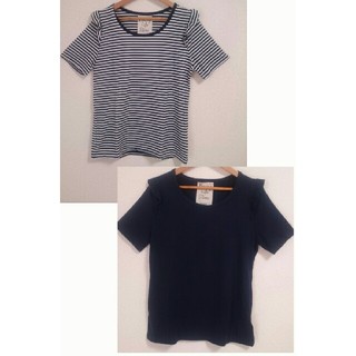 ビームス(BEAMS)の【ビームス】ボーダー&紺色Tシャツ 2枚セット(Tシャツ(半袖/袖なし))