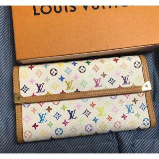 ルイヴィトン(LOUIS VUITTON)のルイ ヴィトン 美品 長財布 本物 マルチカラー(財布)