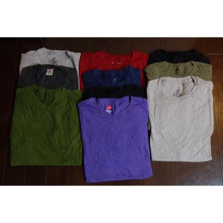 ヘインズ(Hanes)のまとめて売り USA古着卸 アメリカ直輸入 無地 プレーン Tシャツ(Tシャツ/カットソー(半袖/袖なし))