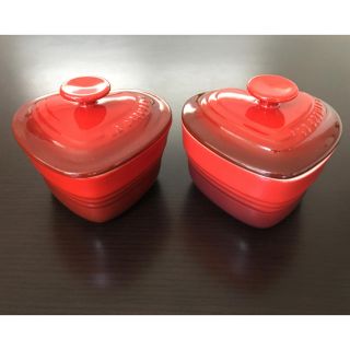 ルクルーゼ(LE CREUSET)のル・クルーゼ ラムカン•ダムール ハート レッド(食器)