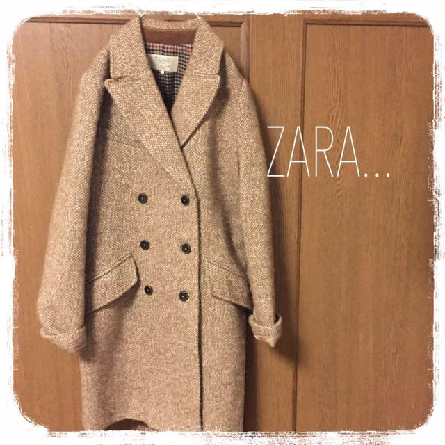 ZARA(ザラ)のベージュ コート レディースのジャケット/アウター(ロングコート)の商品写真