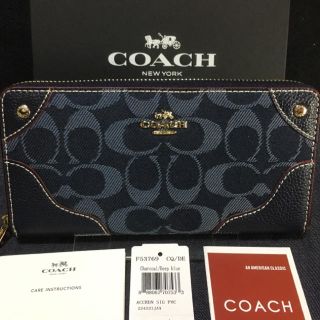 コーチ(COACH)のプレゼントにも❤️新品コーチ長財布F53769デニム ミッドナイトブルー(財布)