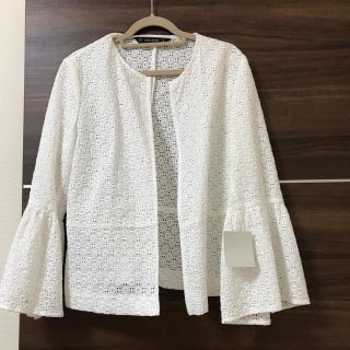 ザラ(ZARA)のZARA☆ノーカラージャケット 新品未使用(ノーカラージャケット)