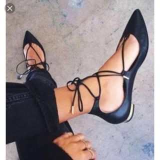 ドゥーズィエムクラス(DEUXIEME CLASSE)のAquazzura♡レースアップシューズ♡(バレエシューズ)