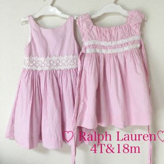 ラルフローレン(Ralph Lauren)のRalph Lauren ラルフローレン 姉妹 お揃い ワンピース ピンク(ワンピース)