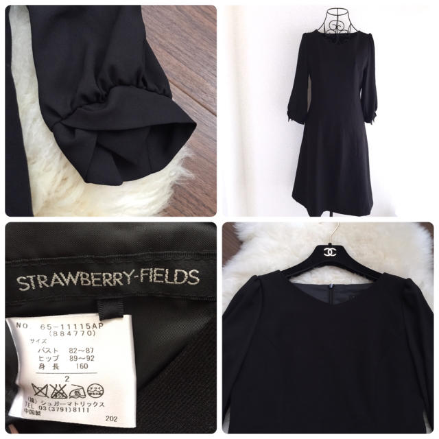 STRAWBERRY-FIELDS(ストロベリーフィールズ)の【美品】ストロベリーフィールズ♡サイズ2 袖シフォンワンピース｡♪:*° レディースのワンピース(ひざ丈ワンピース)の商品写真