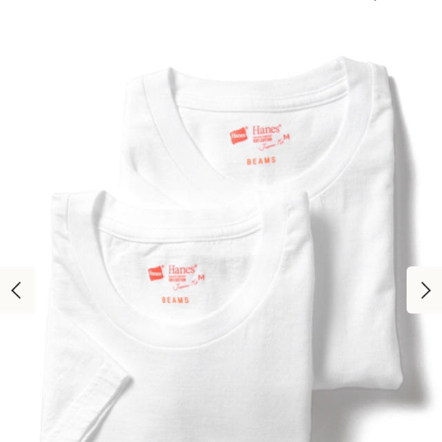 BEAMS(ビームス)のビームス   ヘインズ  白 Tシャツ ２枚組 メンズのトップス(Tシャツ/カットソー(半袖/袖なし))の商品写真
