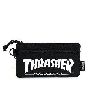 スラッシャー(THRASHER)の【THRASHER】”スマホ操作可能”マルチポーチ［BK/WH］《送料込み》(iPhoneケース)