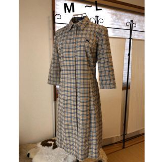 バーバリーブルーレーベル(BURBERRY BLUE LABEL)の美品バーバリーブルーレーベル人気七分袖シャツワンピースSＫ2様☆専用(ひざ丈ワンピース)