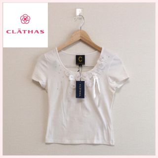 クレイサス(CLATHAS)の未使用 CLATHAS クレイサス フラワー Tシャツ 日本製(Tシャツ(半袖/袖なし))