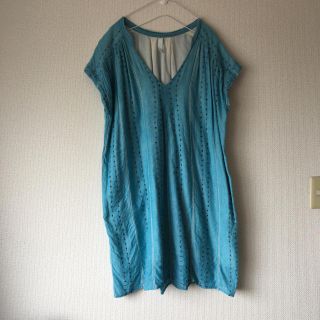 シャンブルドゥシャーム(chambre de charme)のインド綿☆刺繍ワンピース(ひざ丈ワンピース)