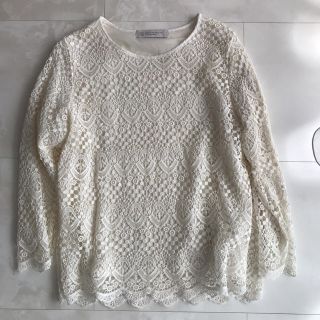 ビューティアンドユースユナイテッドアローズ(BEAUTY&YOUTH UNITED ARROWS)の[美品]BEAUTY&YOUTH ♡ レースプルオーバー(カットソー(長袖/七分))