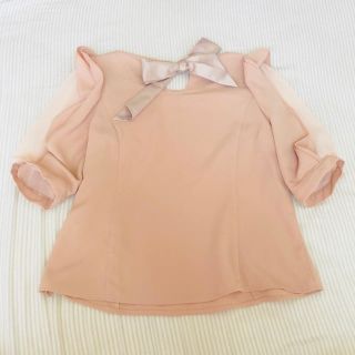 ティティアンドコー(titty&co)のバックリボン フリルスリーブブラウス(シャツ/ブラウス(半袖/袖なし))