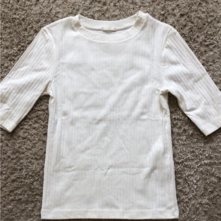 ジーユー(GU)のGU 5分袖リブTシャツ(Tシャツ(半袖/袖なし))