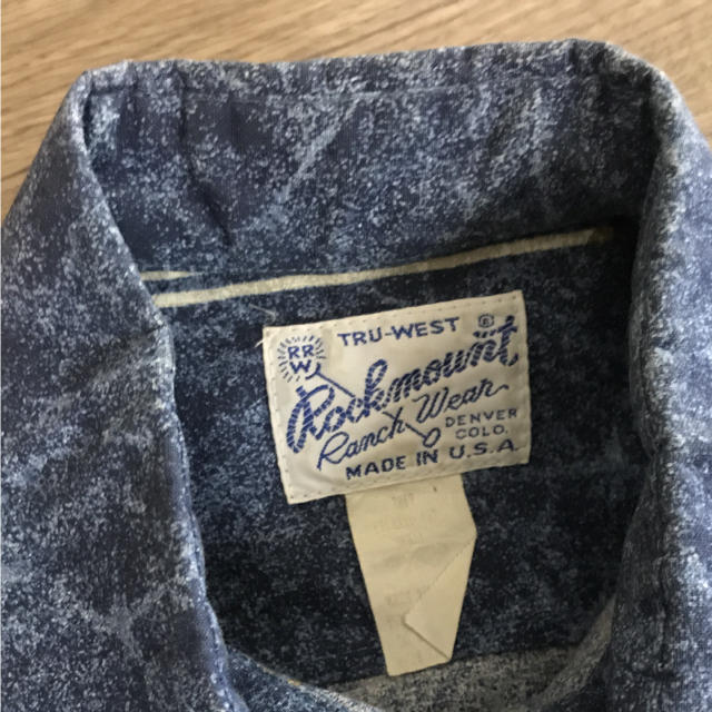 ちゃあ様専用 usedオルテガ柄シャツ メイドインUSA レディースのトップス(シャツ/ブラウス(長袖/七分))の商品写真