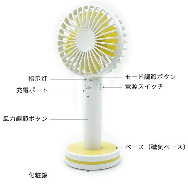 携帯扇風機 ハンディ扇風機 スマホ/家電/カメラの冷暖房/空調(扇風機)の商品写真