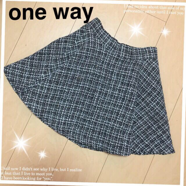 one*way(ワンウェイ)のone way♡ツイードフレアスカート レディースのスカート(ミニスカート)の商品写真