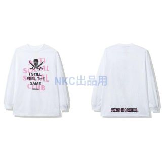 ネイバーフッド(NEIGHBORHOOD)の希少コラボ NEIGHBORHOOD × ASSC★白 長袖 Tシャツ L(Tシャツ/カットソー(七分/長袖))