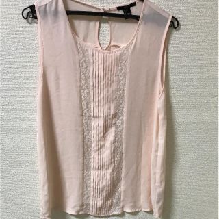 フォーエバートゥエンティーワン(FOREVER 21)のForever21 ベビーピンクノースリーブ 美品♡(カットソー(半袖/袖なし))