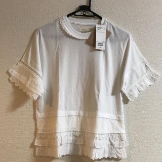 ビームスボーイ(BEAMS BOY)のりな様専用TORI-TO × BEAMS BOY レース五分袖 Tシャツ 白(Tシャツ(半袖/袖なし))