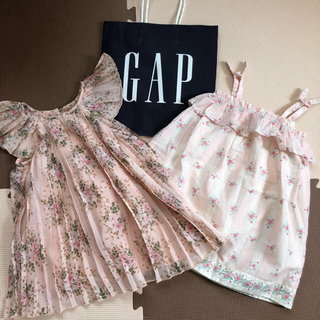 ベビーギャップ(babyGAP)の花柄ワンピース 二枚セット(ワンピース)