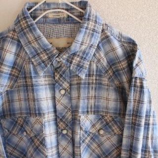 アメリカンイーグル(American Eagle)のUS アメリカンイーグル blgray チェック シャツ M(シャツ)