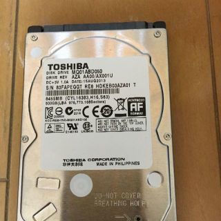 トウシバ(東芝)の東芝 2.5インチ 500GB ハードディスク(PCパーツ)